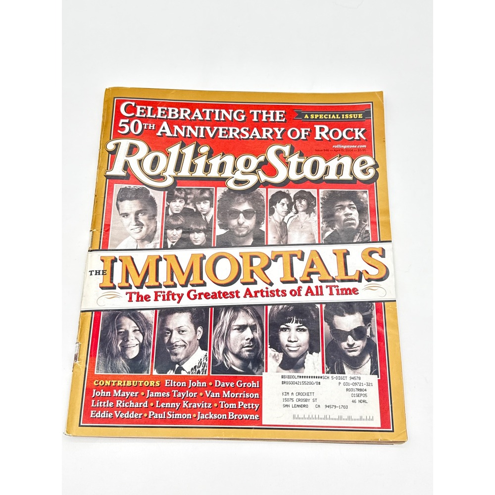 Rolling Stone Magazine April 2004 Issue 946 50th Anniversary of Rock Immortals